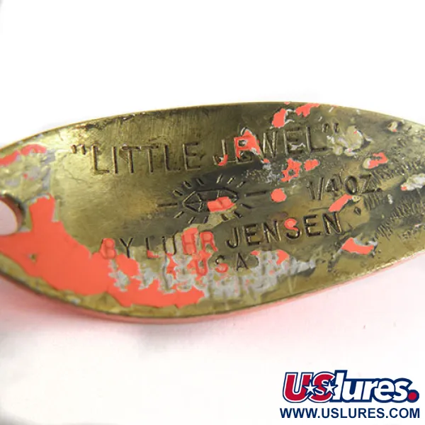 Luhr Jensen Little jewel Cuillère, Orange/Hologramme, 7g, Vintage, #0827