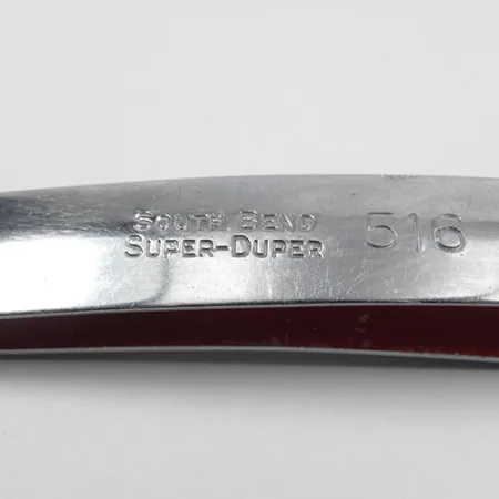 Cuillère South Bend Super-Duper 516, Nickel / Rouge, 18g, Vintage, #0864