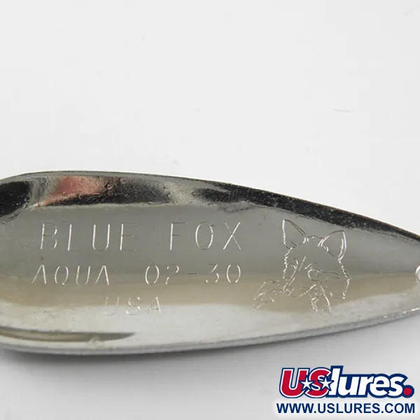 Blue Fox Strobe Aqua Cuillère, Blanc / Noir, 10g, USA, #0921