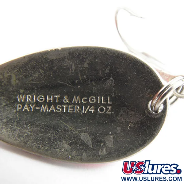 Wright & McGill Pay-Master Cuiller, Rouge/Blanc/Nickel, 7g, #0941
