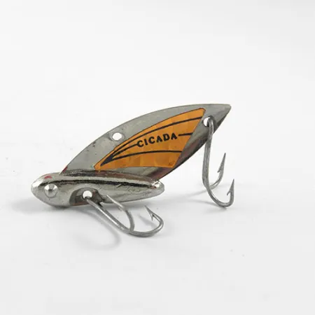 Reef Runner Cicada Lame Vibrante, Nickel / Orange, 6g, Doubles, #0965