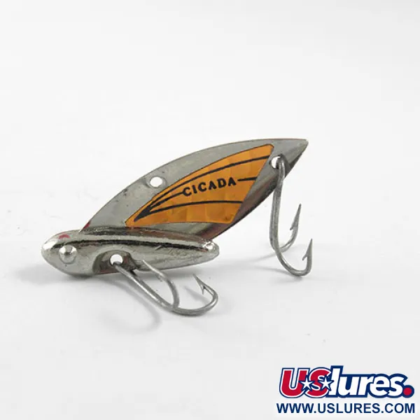 Reef Runner Cicada Lame Vibrante, Nickel / Orange, 6g, Doubles, #0965