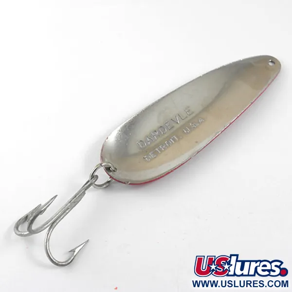 Eppinger Dardevle Cuillère Ondulante, Rouge/Blanc/Nickel, 28g, #0969
