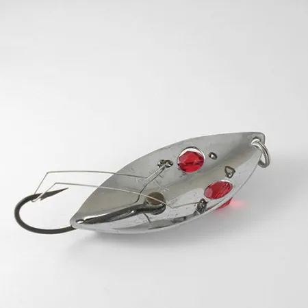 Hofschneider Weedless Red Eye Wiggler Cuillère, Nickel/Rouge, 25g, #1002