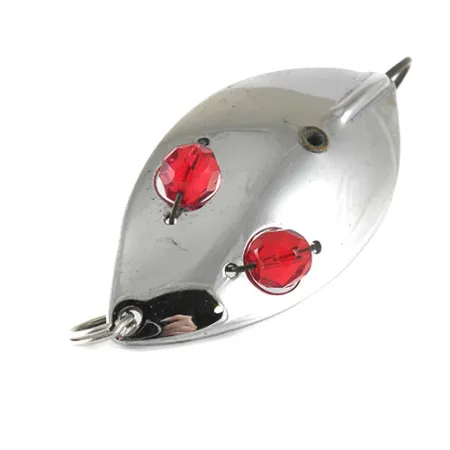 Hofschneider Weedless Red Eye Wiggler Cuillère, Nickel/Rouge, 25g, #1002