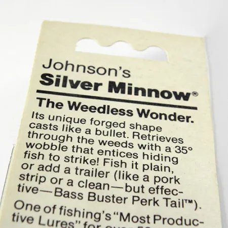 Weedless Johnson Silver Minnow Cuillère, Or, 5g, Anti-herbe, #1017