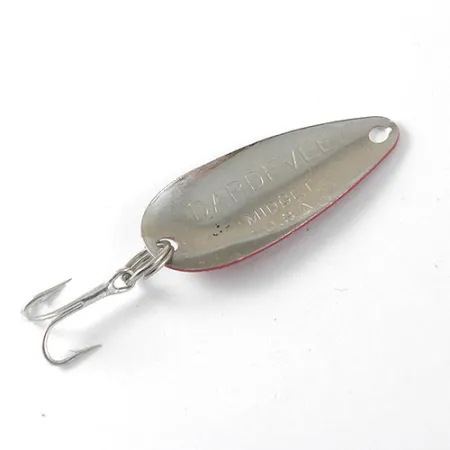 Dardevle Midget Trout Cuillère, Rouge / Blanc / Nickel, 2,5g, #1027