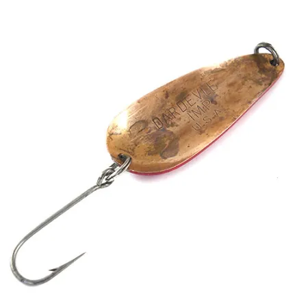 Cuillère Eppinger Dardevle Imp, Rouge/Blanc/Cuivre, 11g, Vintage, #1033