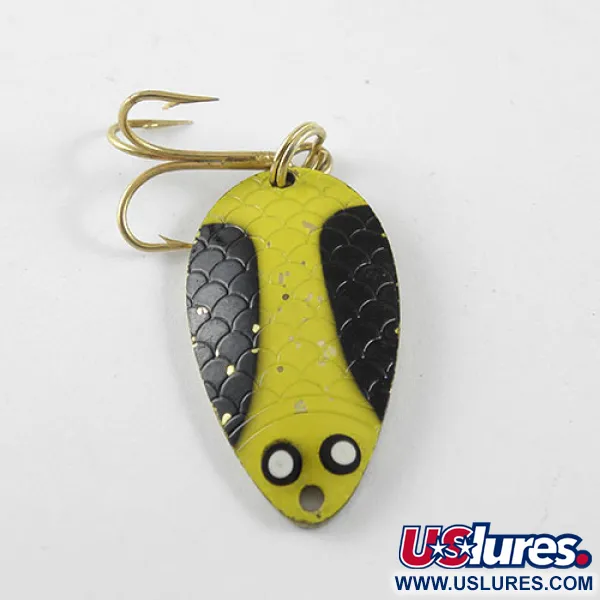 Wright & McGill Pay-Master Cuillère, Jaune/Noir/Laiton, 7g, #1054