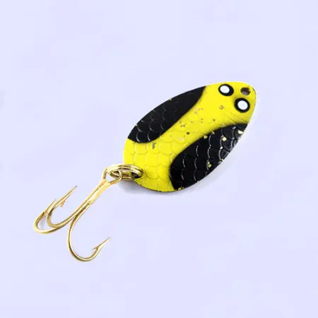 Wright & McGill Pay-Master Cuillère, Jaune/Noir/Laiton, 7g, #1054