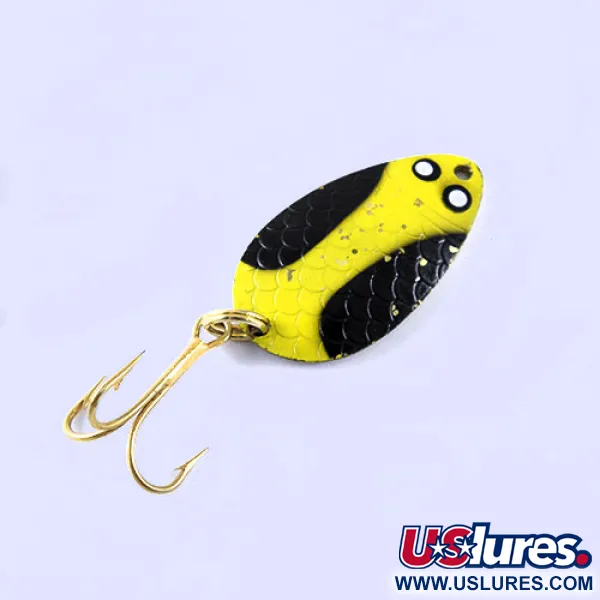 Wright & McGill Pay-Master Cuillère, Jaune/Noir/Laiton, 7g, #1054