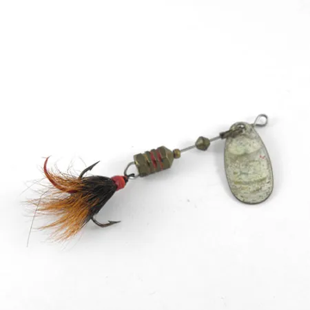 Mepps Comet 1 Dressed Cuillère, Nickel/Blanc/Rouge, 3,5g, Plumes, #1081