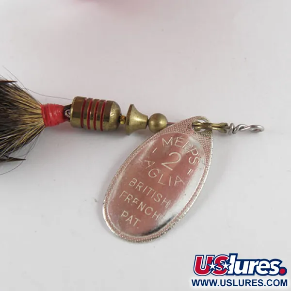 Mepps Aglia 2 dressed Cuiller, Nickel, 4.7g, Poil d'écureuil, #1083