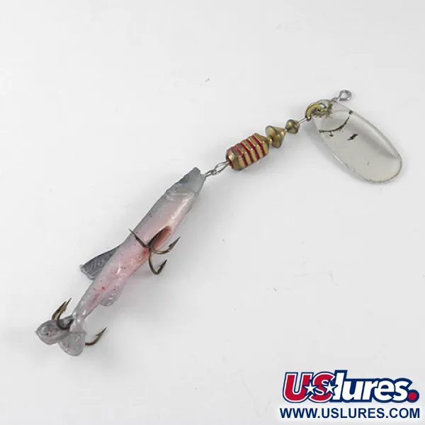 Mepps 3 Comet Mino, Nickel, 9g, leurre souple hybride, #1086