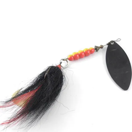 Mepps Giant Killer Cuillère, Noir/Hologramme, 30g, Willow Leaf, #1088