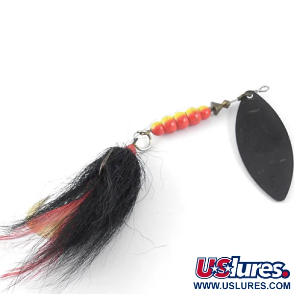 Mepps Giant Killer Cuillère, Noir/Hologramme, 30g, Willow Leaf, #1088