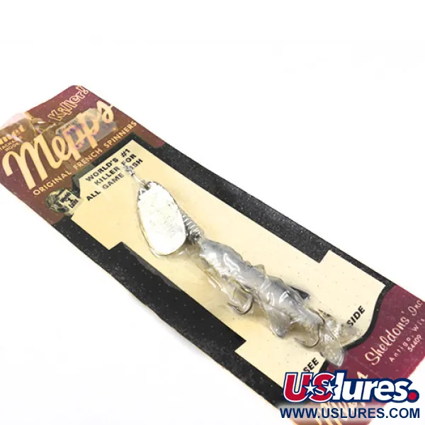 Mepps 3 Comet (with soft bait) Cuiller, Nickel, 17g, Vintage, #1093