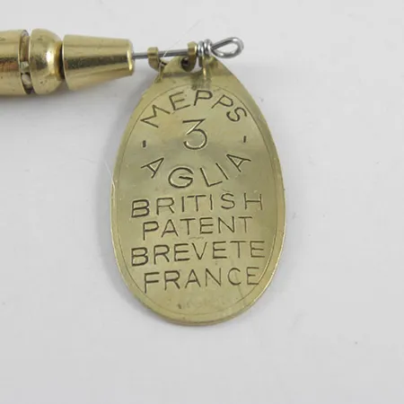 Mepps Aglia 3 Cuiller Tournante, Laiton, 7g, Gaine Rouge, #1104