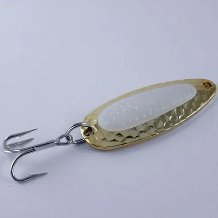 Blue Fox Pixee Glow Cuiller, Or / Blanc (Glow), 14g, Fox-Glo, #1111