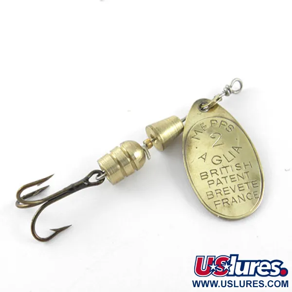 Mepps Aglia 2 Cuiller Tournante, Laiton, 4.5g, Rotation Cône, #1128