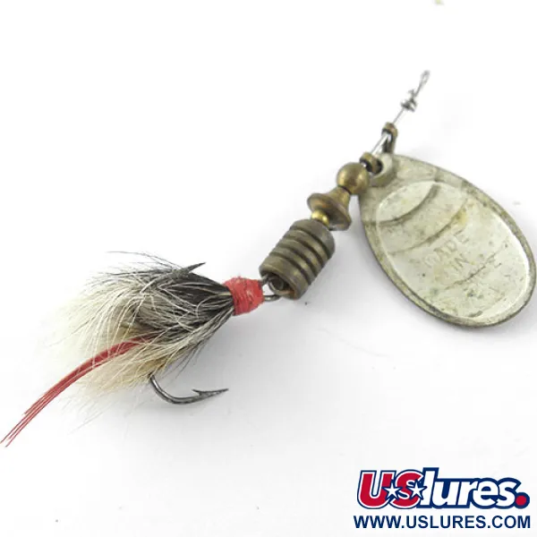 Mepps Aglia 2 dressed cuiller, Nickel/Noir/Blanc, 4,7g, poils, #1129