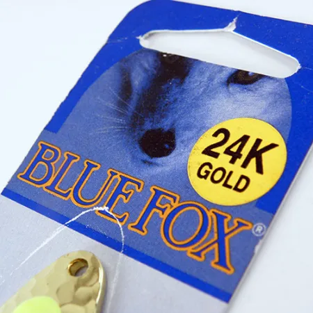 Blue Fox Pixee Cuillère, Jaune/Or 24K, 7g, Egg-Sac, #1134