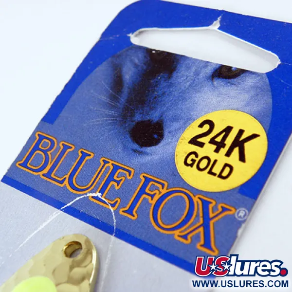 Blue Fox Pixee Cuillère, Jaune/Or 24K, 7g, Egg-Sac, #1134