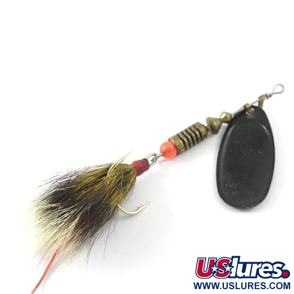 Mepps Black Fury 4 Dressed Cuiller, Noir/Jaune, 9g, Pompon, #1150