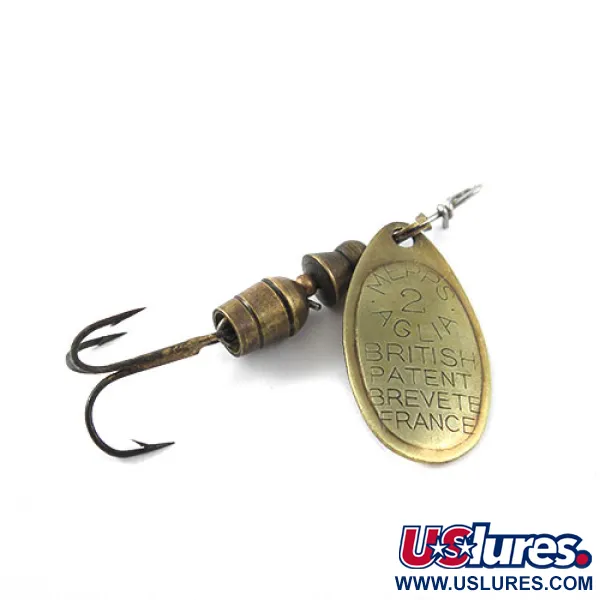 Mepps Aglia 2 Cuiller Tournante, Laiton, 4,5g, Vintage, #1154
