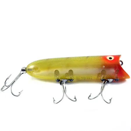 Heddon Lucky 13 Popper, Yellow/Red/Green, 19g, Vintage, #1184