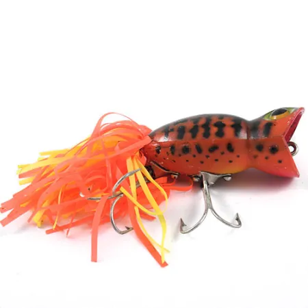 Fred Arbogast Hula Popper Popper, Tiger, 14g, Jupe Caoutchouc, #1189