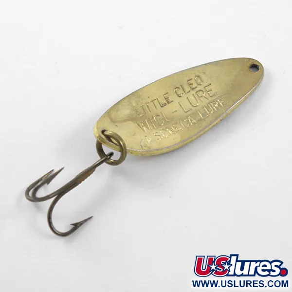 Seneca Little Cleo Cuillère Ondulante, Noir/Or, 7g, Vintage USA, #1208