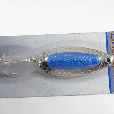 Blue Fox Pixee Cuillère, Nickel / Bleu, 14g, Insert œuf saumon, #1331