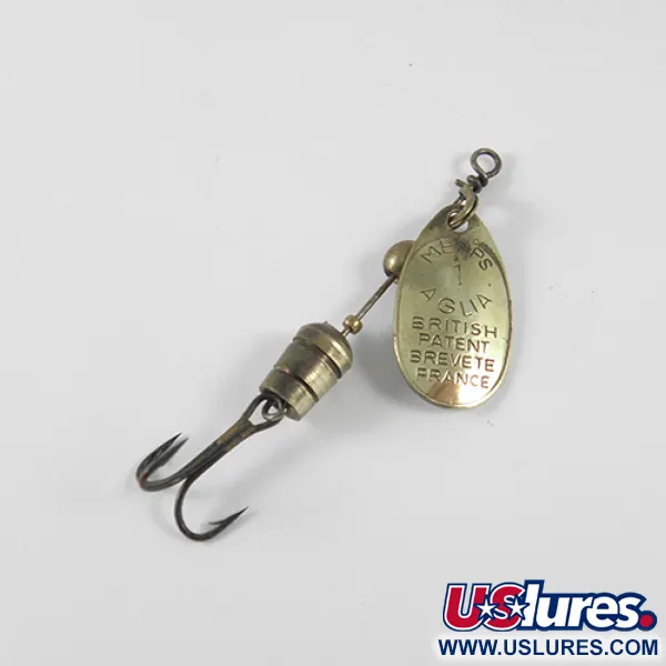 Mepps Aglia 1 Cuillère Tournante, Laiton, 3.5g, Vintage, #1341