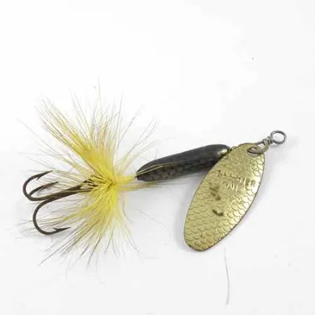 Worden’s Original Rooster Tail 4 Cuiller, Laiton/Noir/Jaune, 8g, #1397