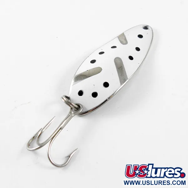 Little Cleo (Hula Girl) Cuiller, Nickel / Blanc, 10g, Vintage, #1441