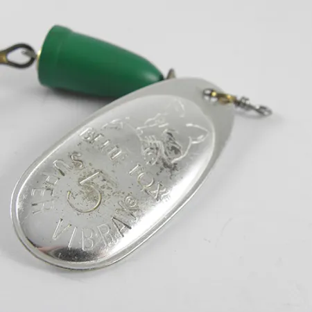 Blue Fox Super Vibrax 5 Cuiller, Nickel/Vert, 13g, Corps cloche, #1505