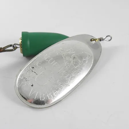 Blue Fox Super Vibrax 6 Cuiller, Nickel / Vert, 18g, Engrenage Laiton, #1506