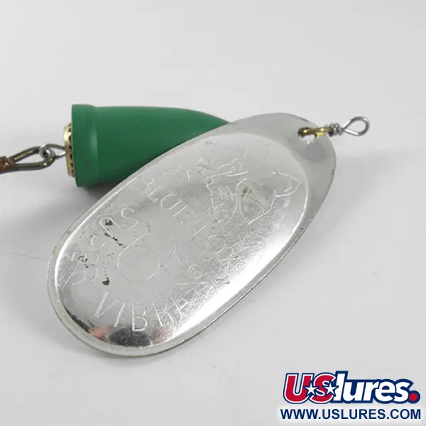 Blue Fox Super Vibrax 6 Cuiller, Nickel / Vert, 18g, Engrenage Laiton, #1506