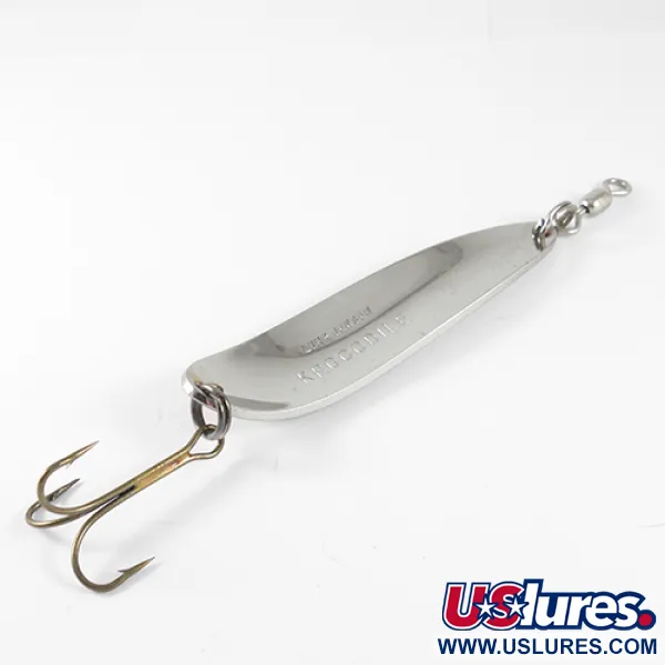 Luhr Jensen Krocodile Cuillère, Nickel/Rouge, 28g, Profil étroit, #1509