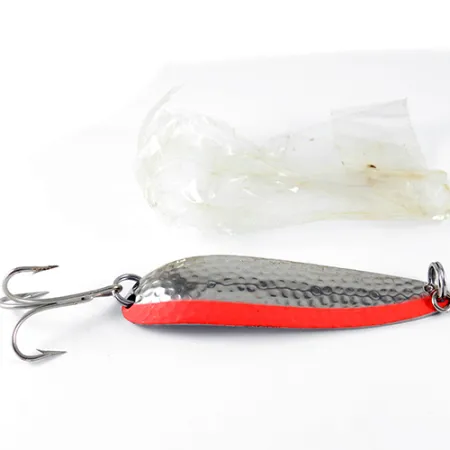 Luhr Jensen Krocodile Cuillère, Nickel/Orange, 28g, Martelé, #1531