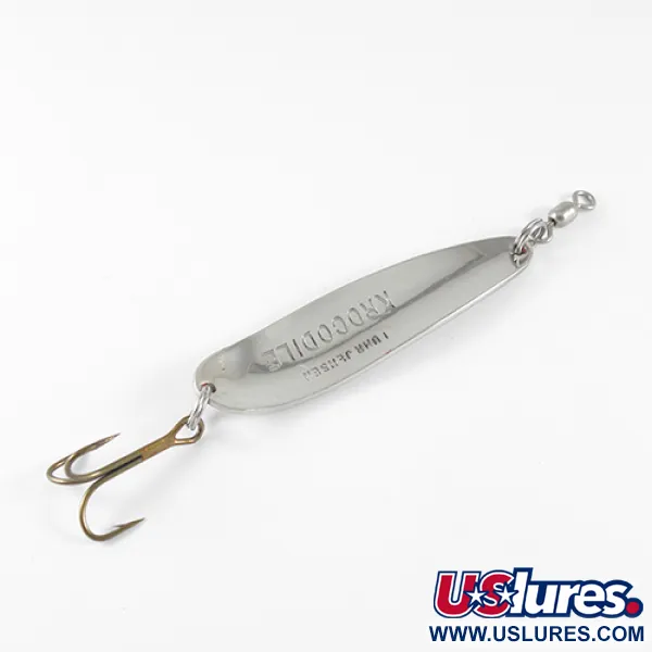 Luhr Jensen Krocodile Cuillère, Nickel Martelé / Rouge, 14g, #1537