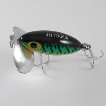 Fred Arbogast Jitterbug Leurre Surface, Fire Tiger, 7g, Métal, #1570