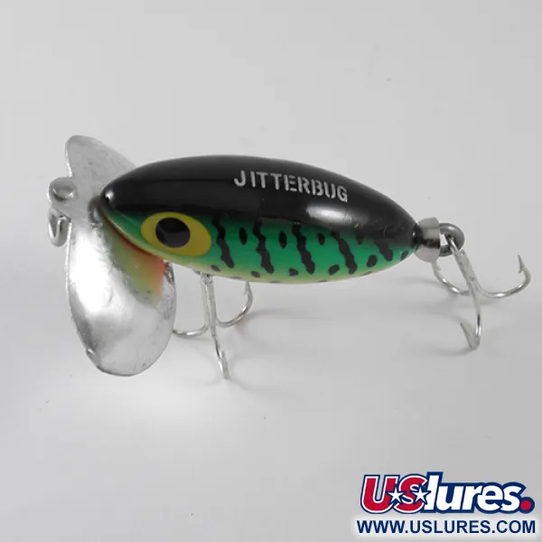 Fred Arbogast Jitterbug Leurre Surface, Fire Tiger, 7g, Métal, #1570