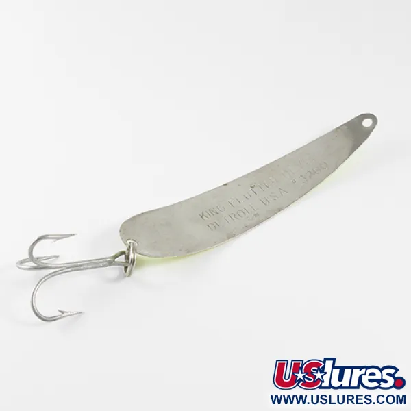 King Flutter Devle 3200 Cuillère Traîne, Jaune Fluo, 9g, Nickel, #1591