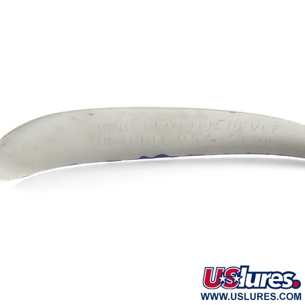 King Flutter Devle 3200 Cuillère Traîne, Nickel / Bleu, 9g, #1592