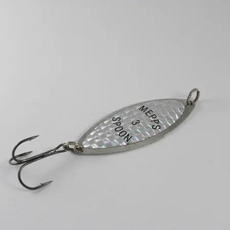 Mepps Spoon 3 Cuillère, Nickel, 12g, Surface Martelée, #1624