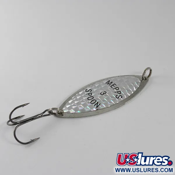 Mepps Spoon 3 Cuillère, Nickel, 12g, Surface Martelée, #1624