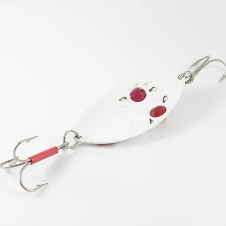 Eppinger Red Eye Wiggler Cuillère, Rouge / Blanc, 25g, Yeux verre, #1658