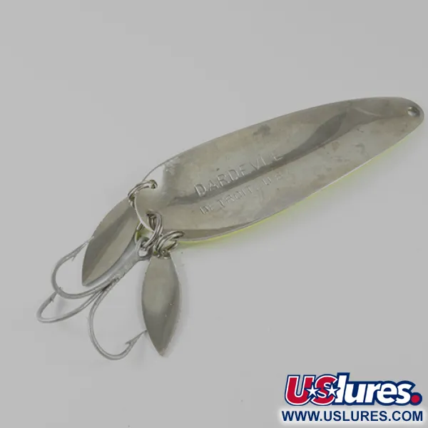 Eppinger Dardevle Klicker Cuillère, Jaune Fluo/Rouge/Nickel, 28g, #1660